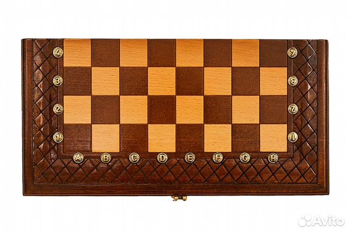 Шахматы и нарды резные Крит 40 х 40 см бук Армения 62840