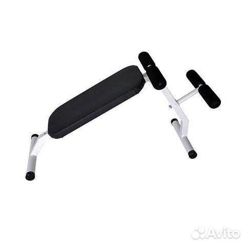 Скамья для пресса и спины 2в1 белая Чемпион 250 кг