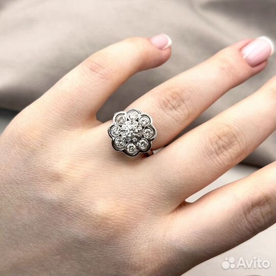 Золотой гарнитур малинки бриллианты 3,9 ct 750