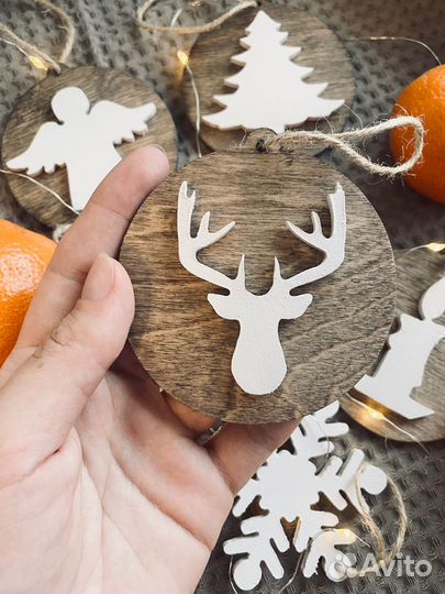 Деревянные новогодние игрушки