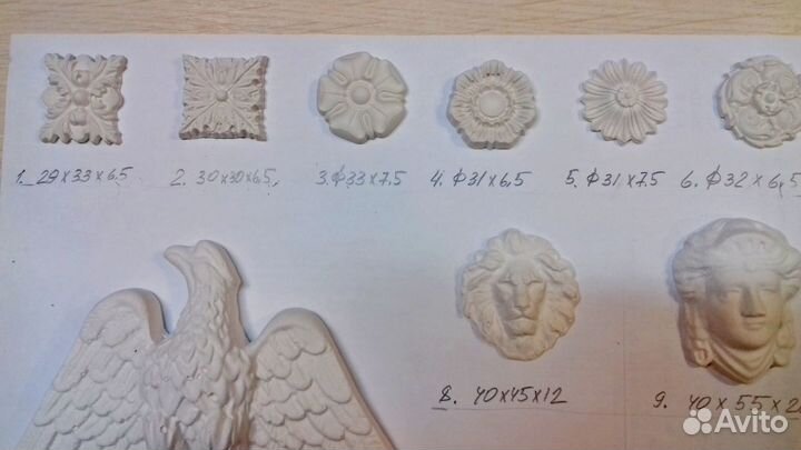 Настенные часы детали из гипса навершия украшения