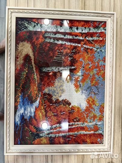 Картина бисером ручной работы