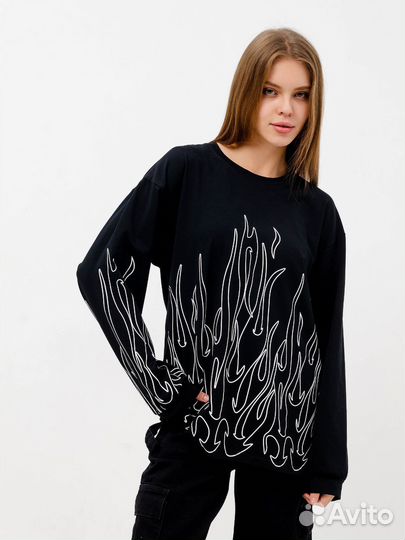 Лонгслив унисекс оверсайз