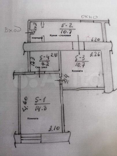 2-к. квартира, 40 м², 1/1 эт.