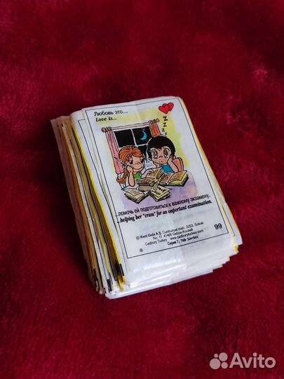 Вкладыши love is 7 серия не хватает 12 штук