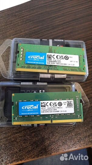 Оперативная память Crucial 8гб DDR4 CT8G4SFS832A