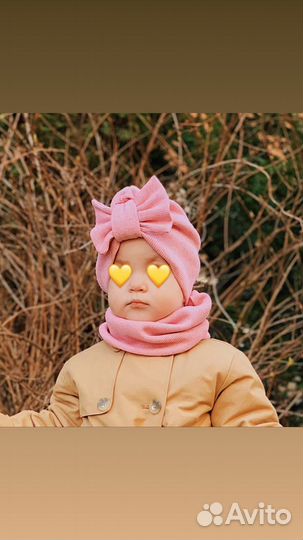 Комплект шапка и шарф для девочки