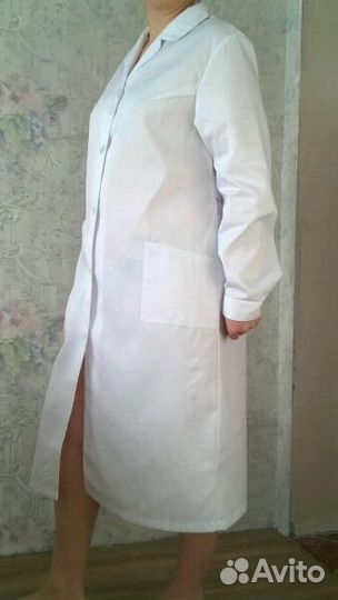 Халат медицинский и противокислотный, 48-58 размер