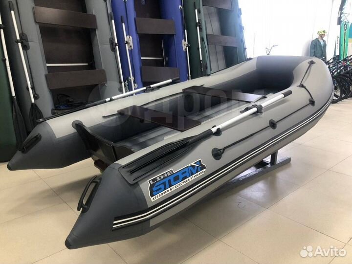 Лодка пвх Stormline Classic Air 400 серая