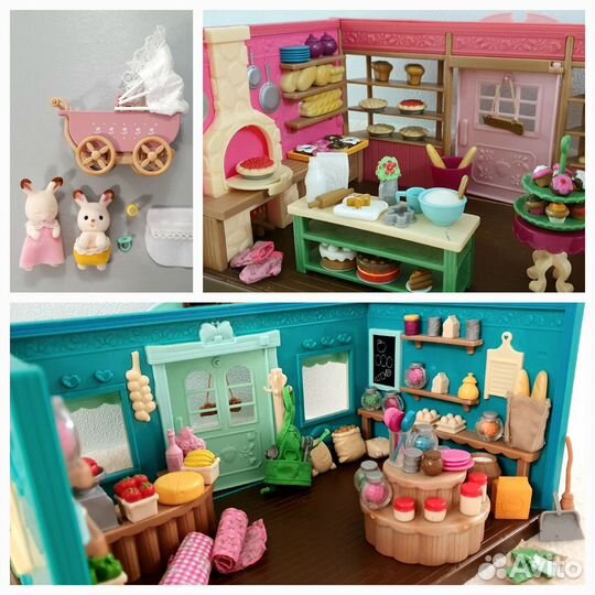 Sylvanian Families Woodzeez кафе магазин коляска