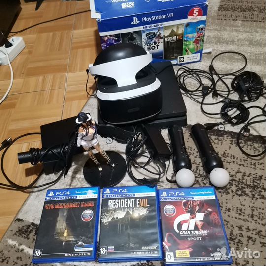 Шлем sony ps4 vr 1,2 + ps +игры