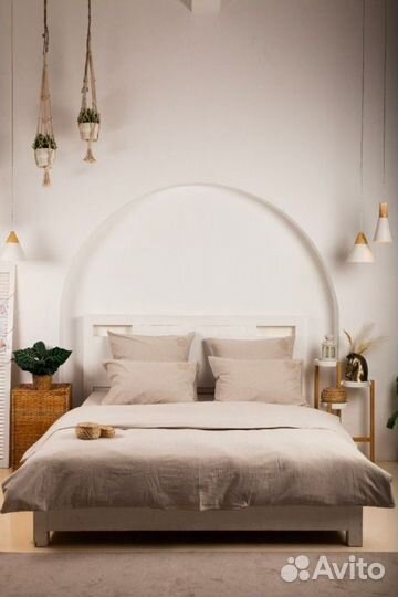 Комплект постельного белья евро / 2х-спальное лен