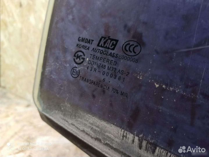 Стекло двери задней правой Chevrolet Aveo T250