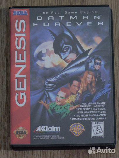 Лицензионная игра Batman Forever Sega Genesis