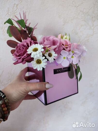 Подарочные композиции из мыльных цветов