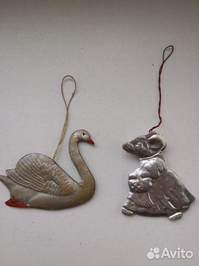 Елочные игрушки картонаж СССР винтаж раритет