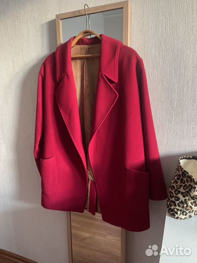 Пальто осеннее женское бордовое