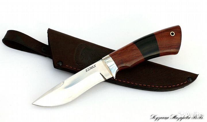 Нож из стали Elmax Кречет бубинга черный граб