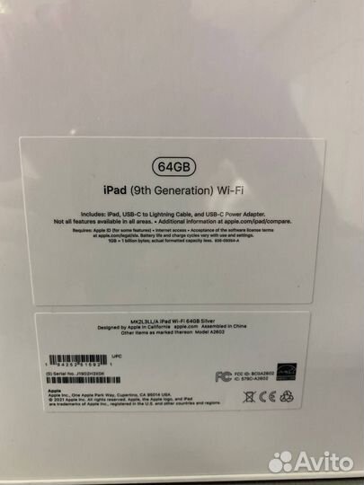 iPad 10,2 (2021) Wi-Fi 64 гб, серебристый (MK2L3)