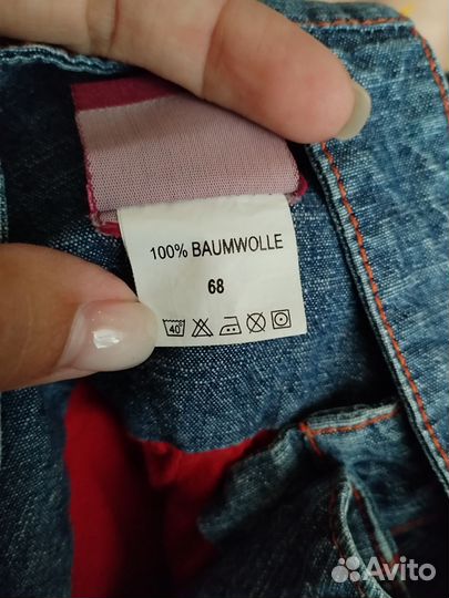 Джинсовый комбинезон 68