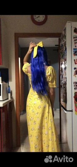 Синий парик