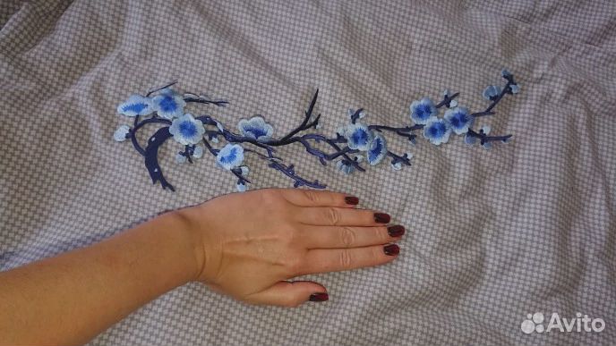 Сакура вышивка наклейка