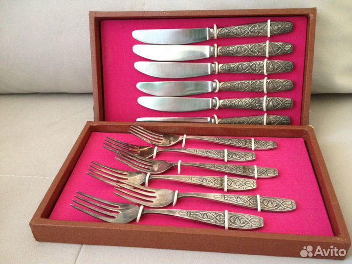 Набор столовых / десертных приборов мельхиор СССР