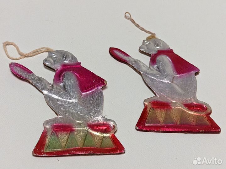 Ёлочные игрушки СССР. Картонаж: Обезьянa