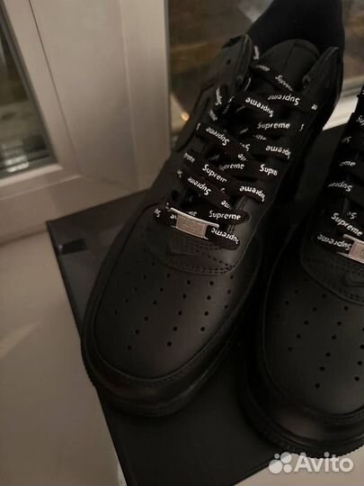 Nike air force 1 low black supreme оригинал