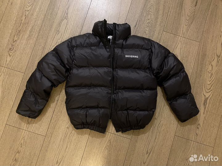 Куртка зимняя женская короткая пухлая XS-S черная