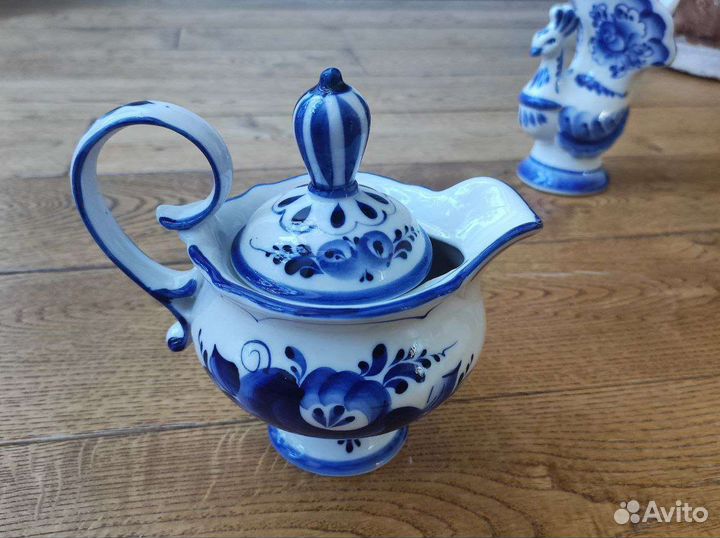 Молочник, чайник гжель