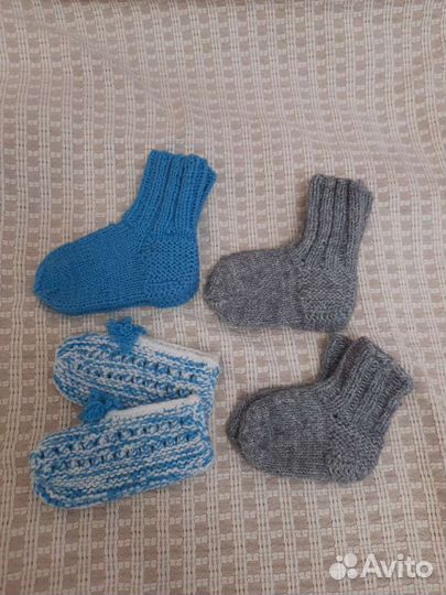 Носки теплые вязаные детские