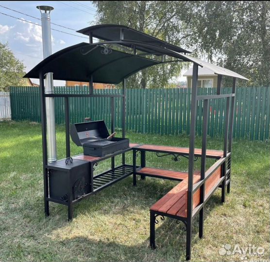 Мангал-беседка лофт