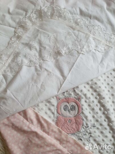 Плед на выписку, в коляску 95 на 75см