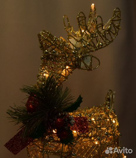 Новогодний олень светящийся