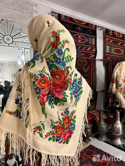 Платок палантин шерсть