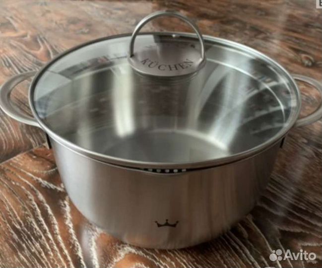 Кастрюля из нержавейки 6 л