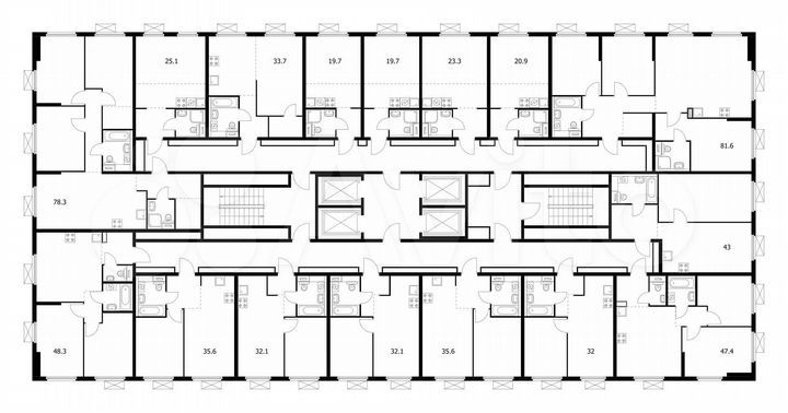 3-к. квартира, 81,6 м², 24/25 эт.