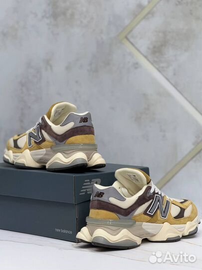 Кроссовки NEW Balance 9060 коричневые 1