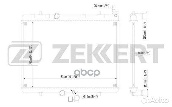 Радиатор охл. дв. Citroen Berlingo 08- C4 I I