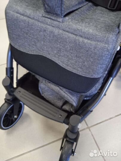 Коляска перекидная ручка, серая