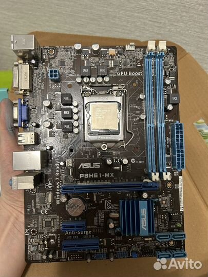 Материнская плата с процессором i5 3450 + кулер