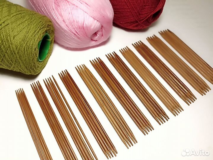 Набор бамбуковых чулочных спиц, 13 см