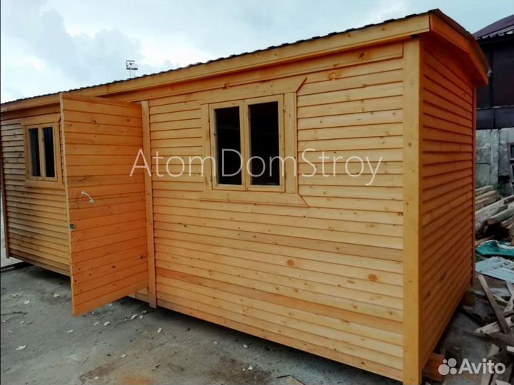 Бытовка деревянная утепленная с электрикой
