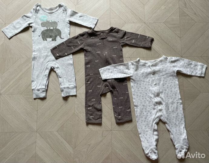3 слипа carter's,на 6 месяцев