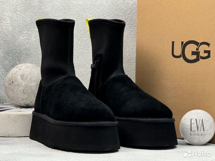 Угги женские на платформе Ugg Classic Dipper Black