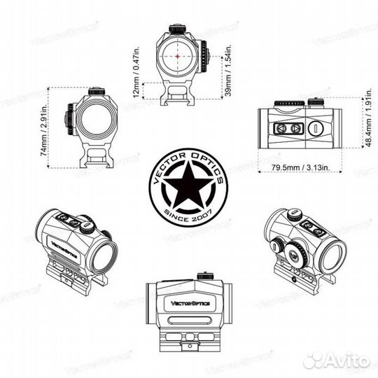 Прицел Vector Optics Scrapper 1x29 крон Holosun
