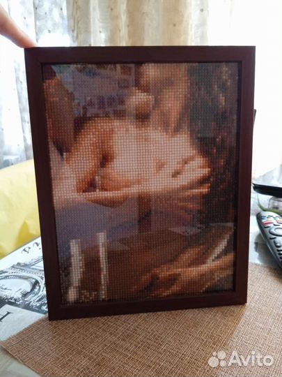 Алмазная мозаика готовая в рамке