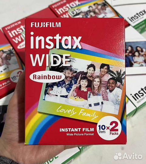 Картриджи instax wide цветные рамки