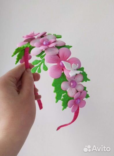 Ободок с цветами